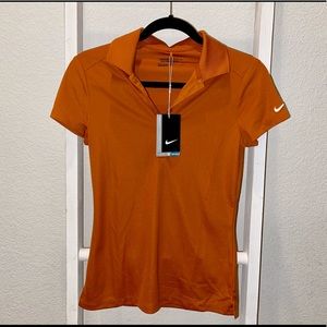 Women’s Nike Dri-Fit Victory Golf Shirt, Rust/Orange | Size XSmall